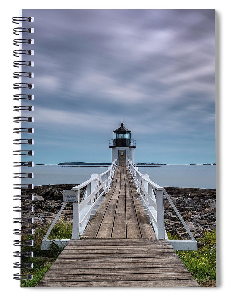 Maine Spiral Notebook featuring the photograph Simply Maine At Marshall Point by Robert Fawcett