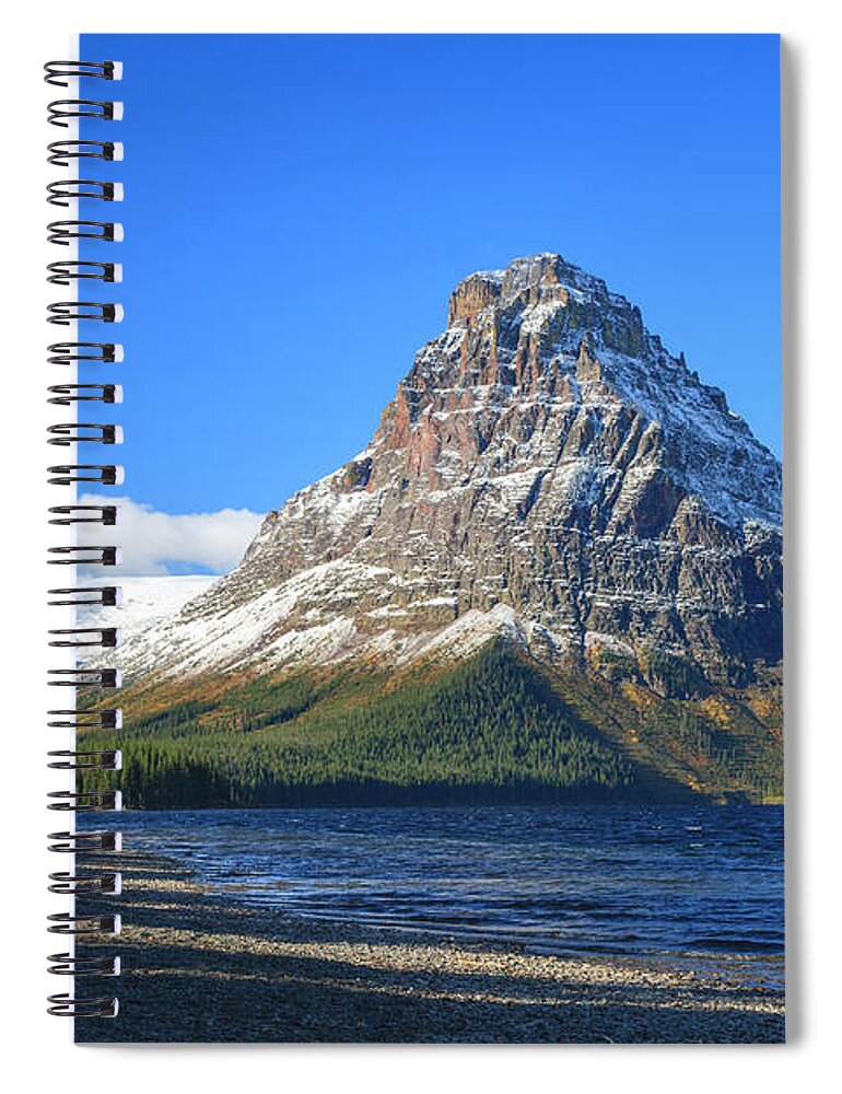 America Spiral Notebook featuring the photograph Sinopah by Todd Bannor
