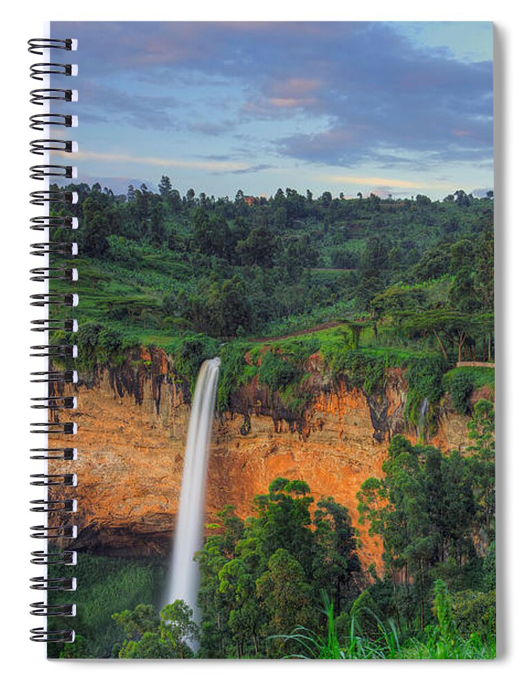 Sipi Spiral Notebook featuring the photograph Sipi Falls by Peter Kennett