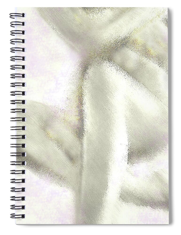 Nude Spiral Notebook featuring the digital art Sitting Nude by Jeff Breiman