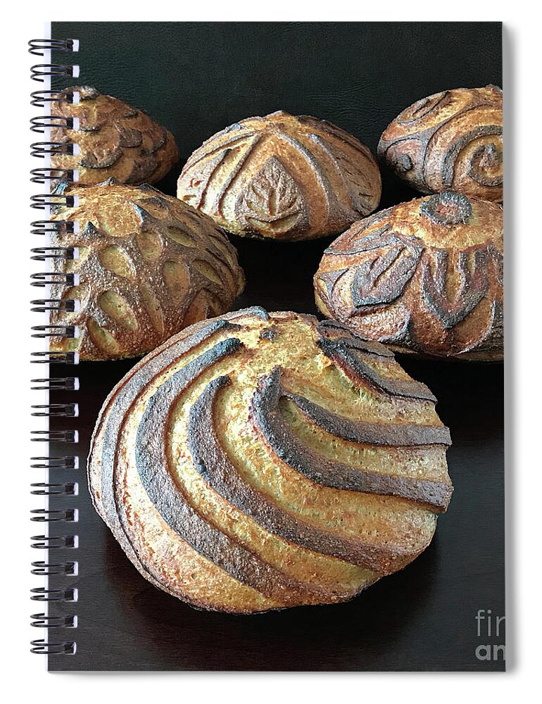 Bread Spiral Notebook featuring the photograph Six Score Sourdough Sampler 2 by Amy E Fraser