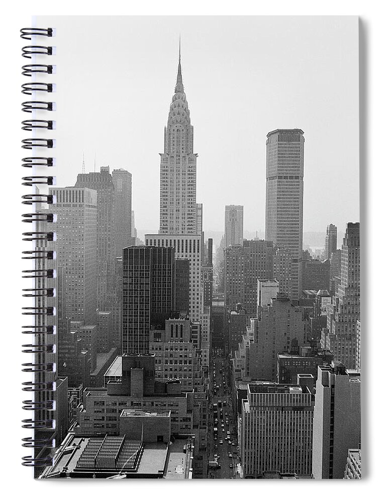 Downtown District Spiral Notebook featuring the photograph Skyline Of New York City, Empire State by Hans Neleman