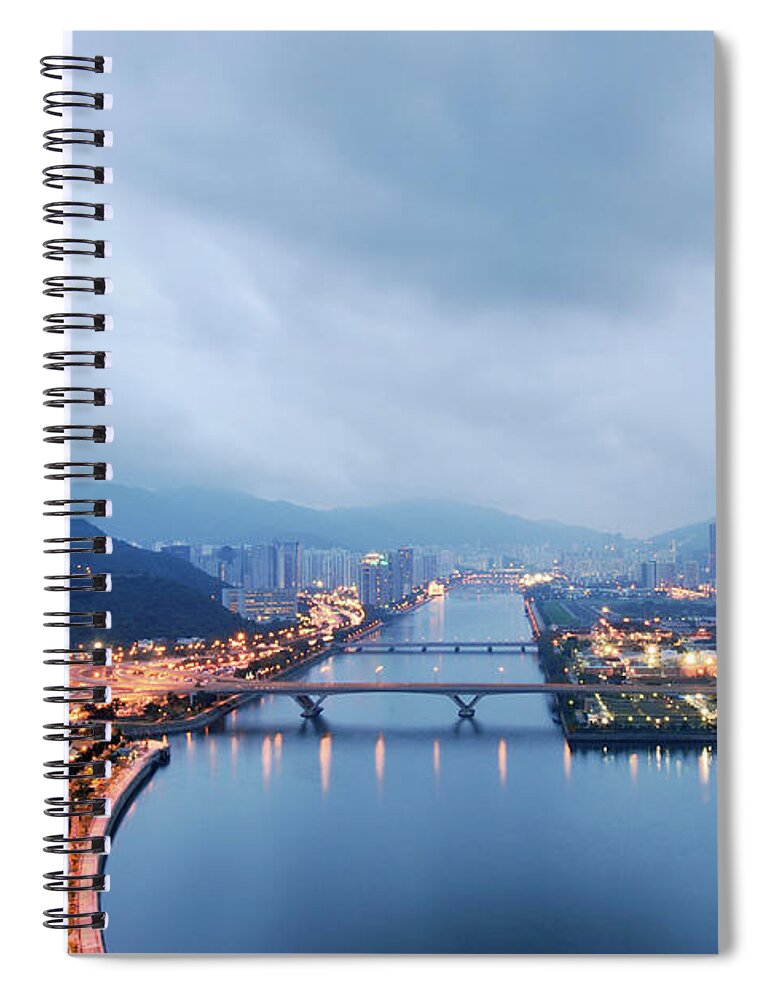 Outdoors Spiral Notebook featuring the photograph Skyline Of Shatin by Marco/yuen