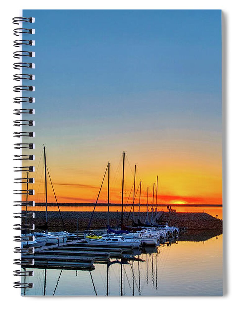 Reflections Spiral Notebook featuring the photograph Sleeping yachts by Paul Quinn