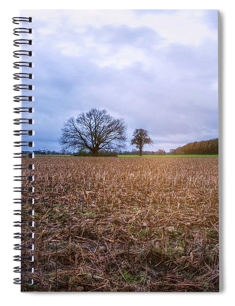 Field Spiral Notebook featuring the photograph Smell of the Earth 3 by Jaroslav Buna