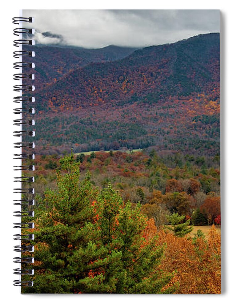 Fall Spiral Notebook featuring the photograph Smoky Mountains Autumn Splendor by Marcy Wielfaert