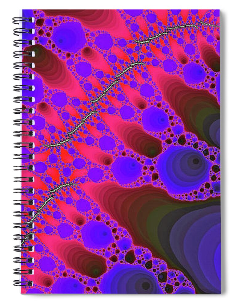 Abstract Spiral Notebook featuring the digital art Snake Canyon Abstract Art by Don Northup