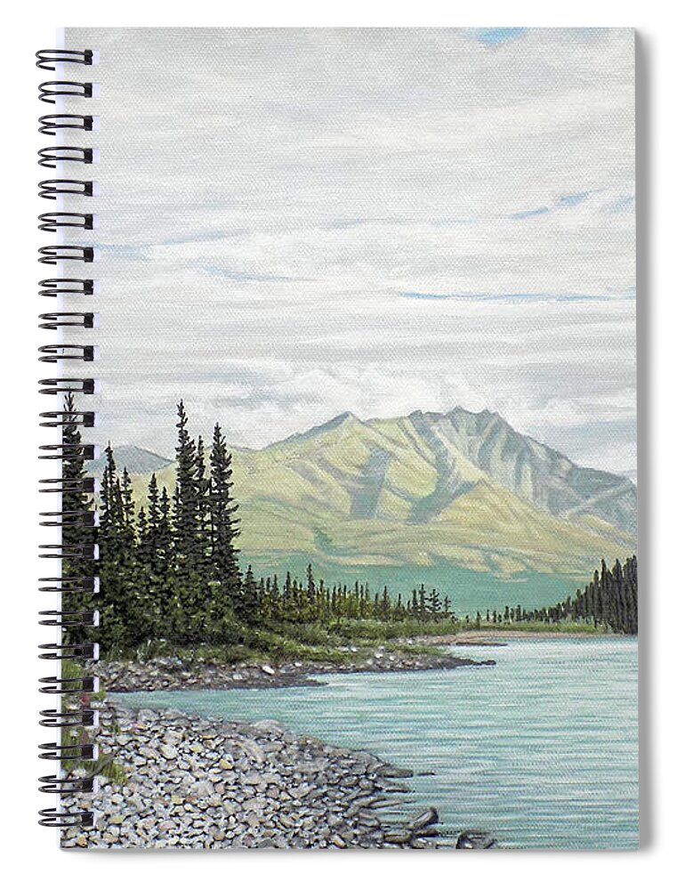 Yukon Spiral Notebook featuring the painting Snake River Yukon by Kenneth M Kirsch