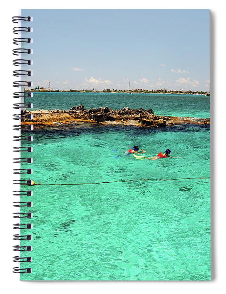 People Spiral Notebook featuring the photograph Snorkeling At Isla Mujeres by This Image Is Property Of Picardo