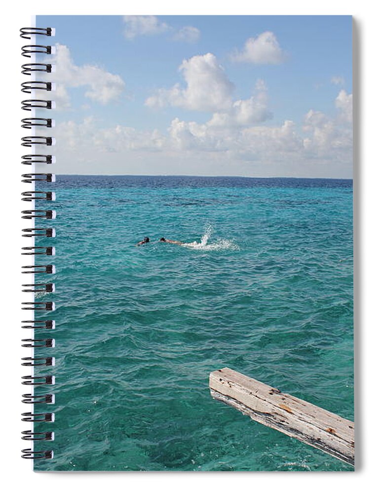 Tropical Vacation Spiral Notebook featuring the photograph Snorkeling by Ruth Kamenev