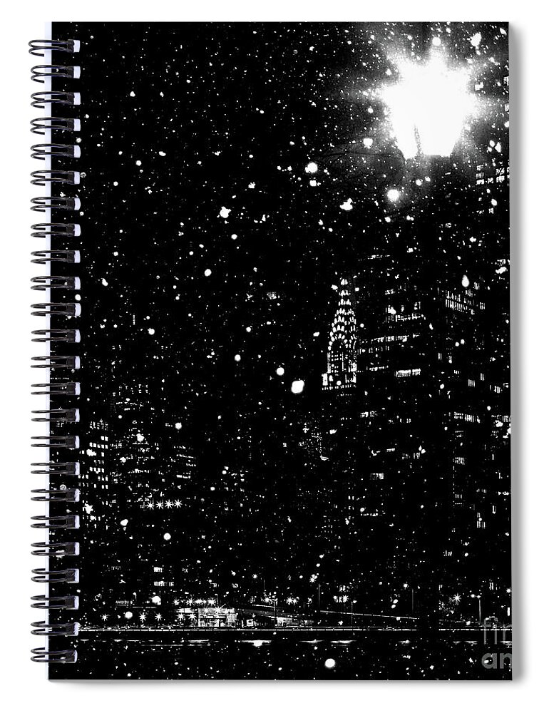 Snow Spiral Notebook featuring the digital art Snow Collection Set 06 by Az Jackson