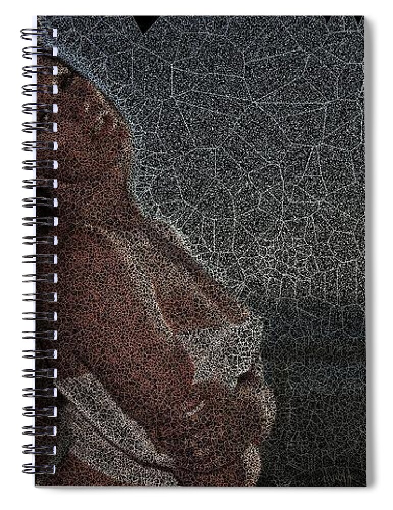 Vorotrans Spiral Notebook featuring the digital art Snow Top by Stephane Poirier