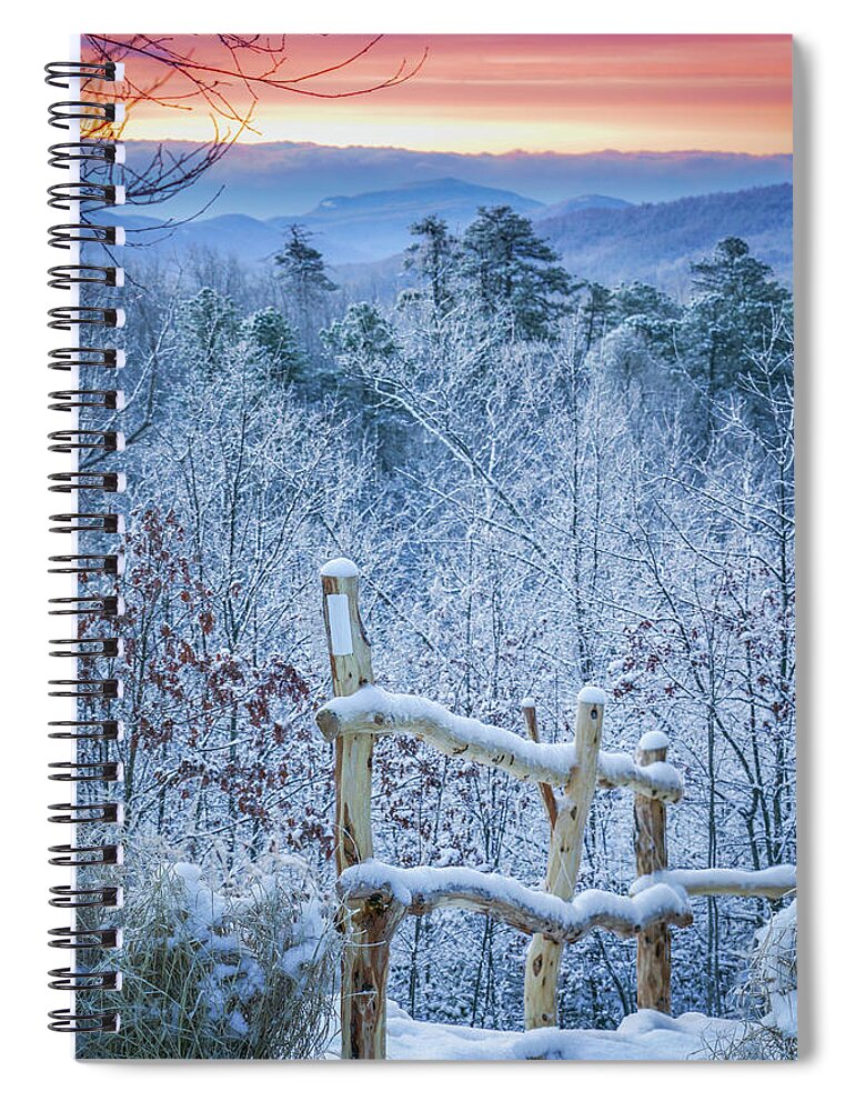 Blue Ridge Mountains Spiral Notebook featuring the photograph Snow Trail by Joye Ardyn Durham