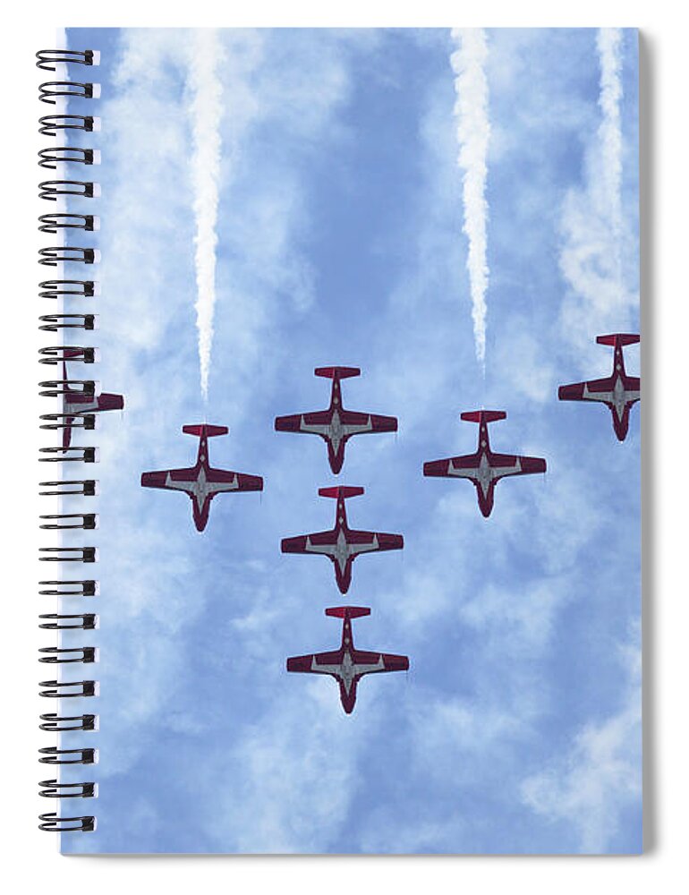 Canada Spiral Notebook featuring the photograph Snowbirds Loop by John Daly