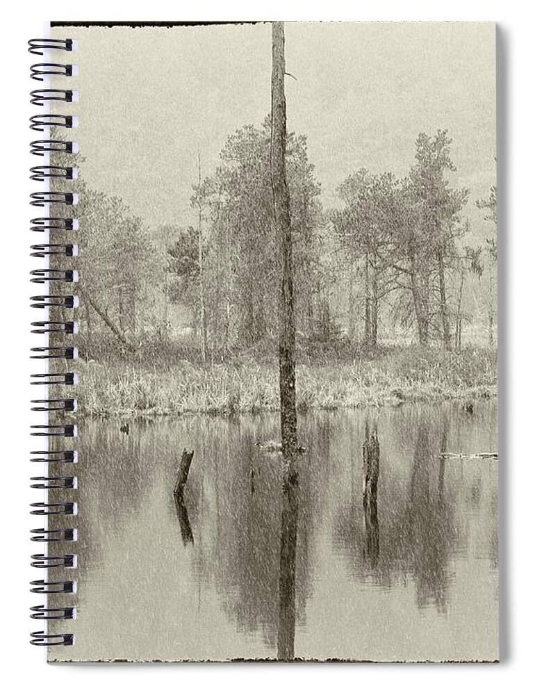 Snow Spiral Notebook featuring the photograph Snowhaze by Lynn Wohlers