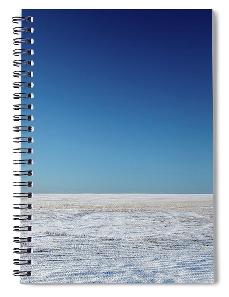 Great Plains Spiral Notebook featuring the photograph Snowy Desert by Todd Klassy