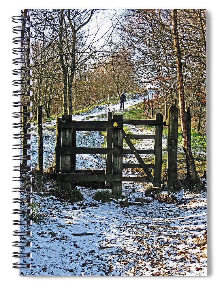 Snow Spiral Notebook featuring the photograph Snowy Path by Lachlan Main