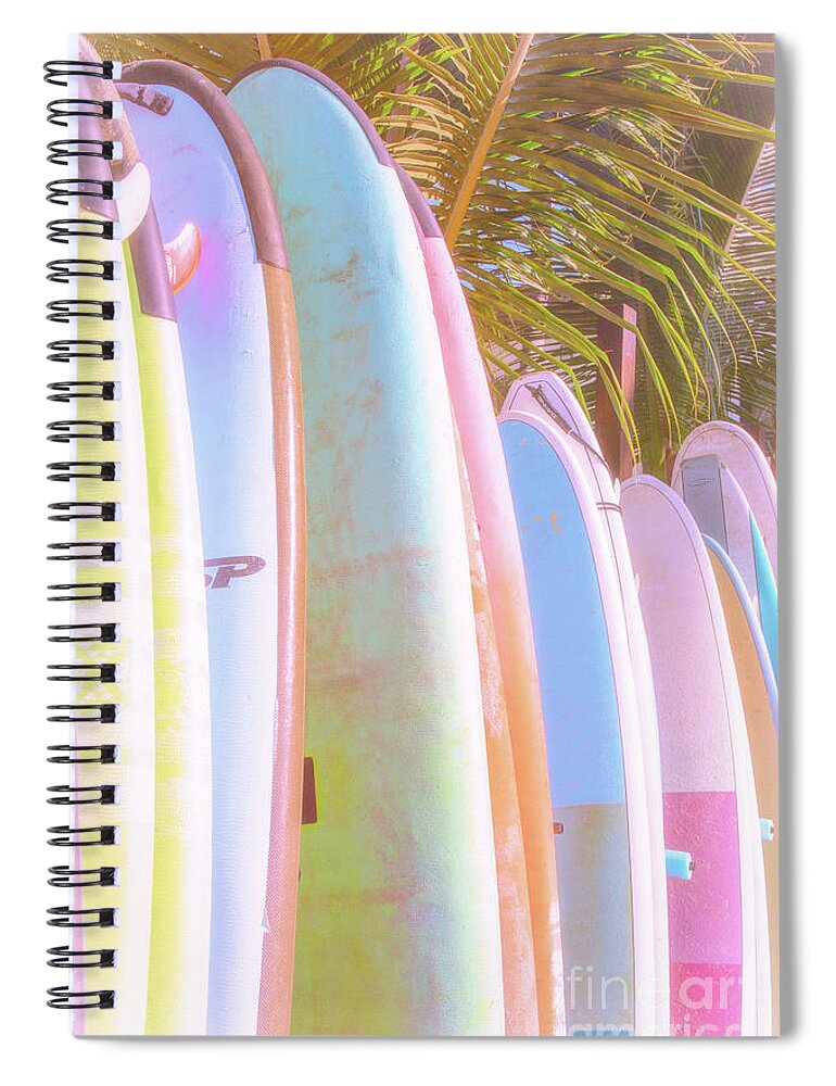 Surfboards Spiral Notebook featuring the photograph Soft and Light 8 by Becqi Sherman