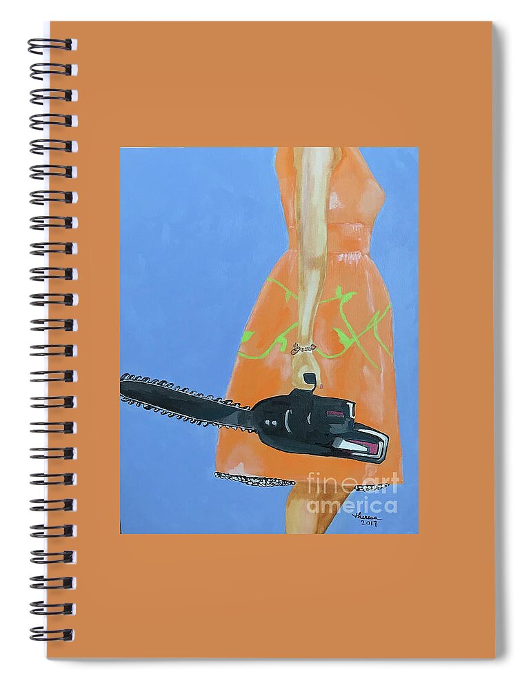 Original Art Work Spiral Notebook featuring the painting Soft But Strong #2 by Theresa Honeycheck