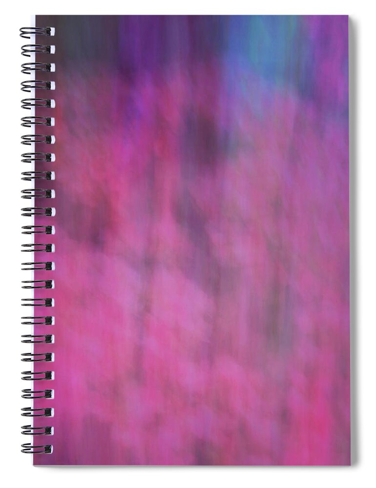 Abstract Spiral Notebook featuring the photograph Soft flowing pastel abstract line background with pinks, blues and purple by Teri Virbickis