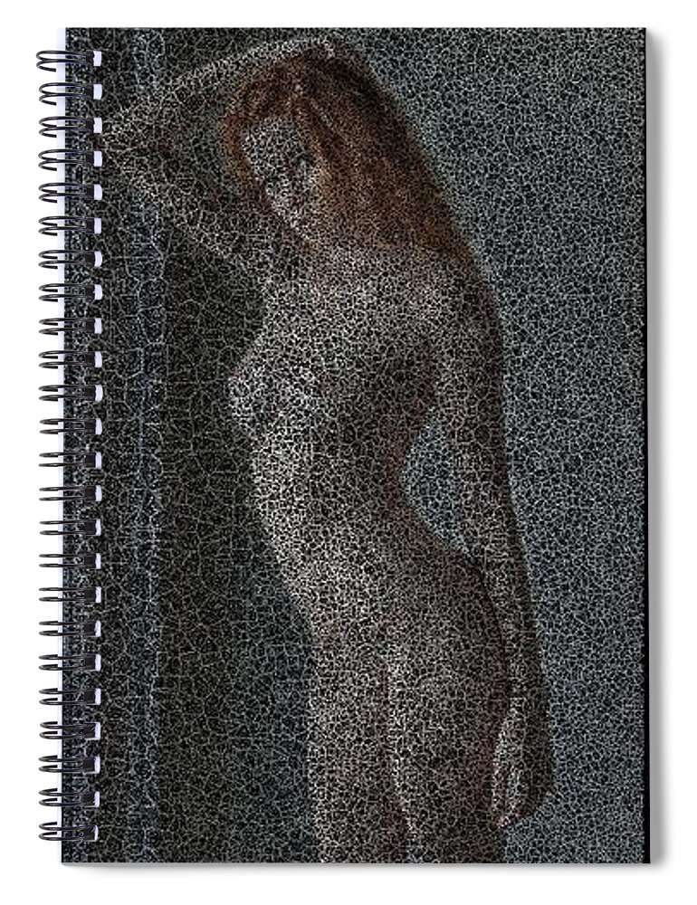 Vorotrans Spiral Notebook featuring the digital art Soft Tangerine by Stephane Poirier