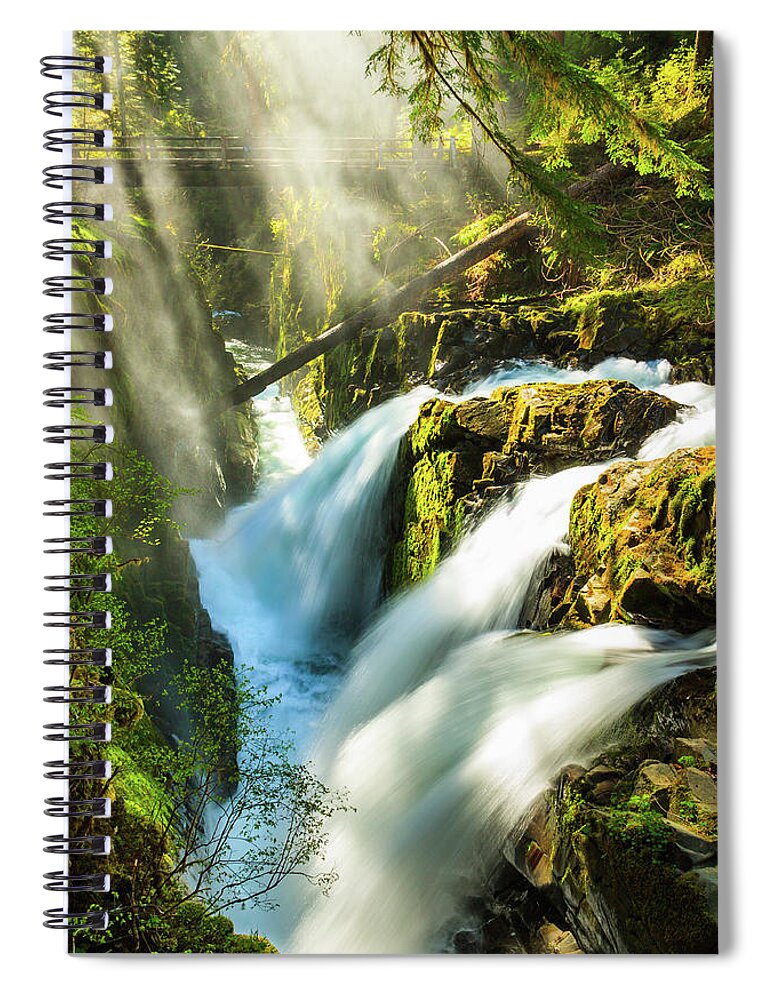 Tranquility Spiral Notebook featuring the photograph Sol Duc Falls, Olympic National Park by Feng Wei Photography