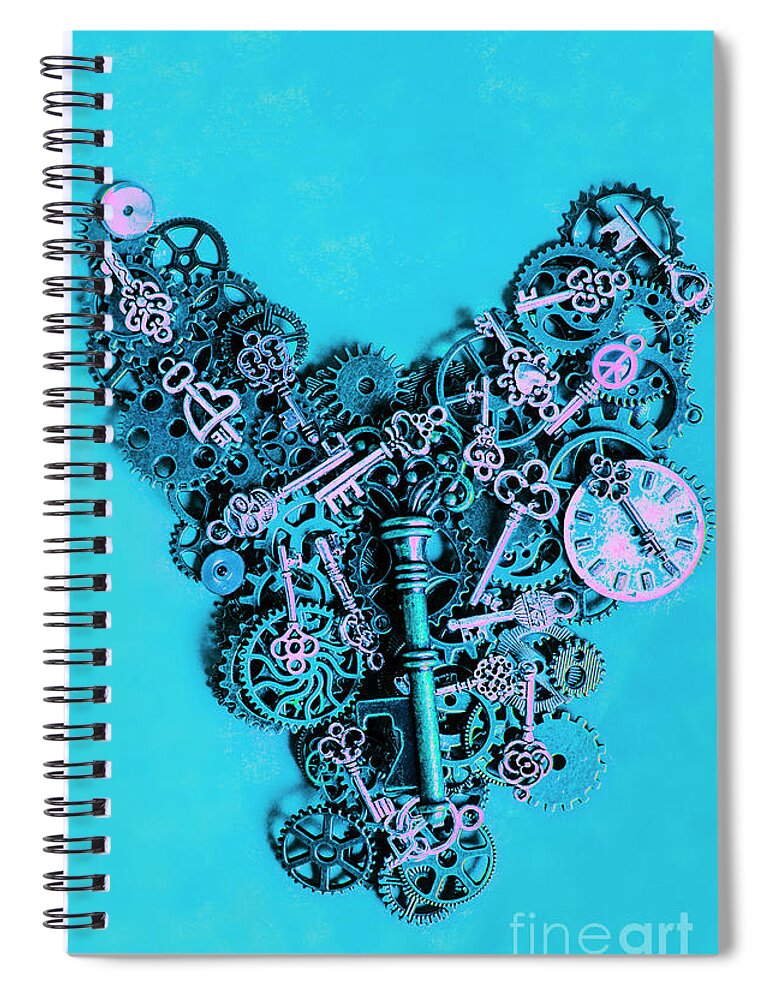 Steampunk Spiral Notebook featuring the photograph Solid state by Jorgo Photography