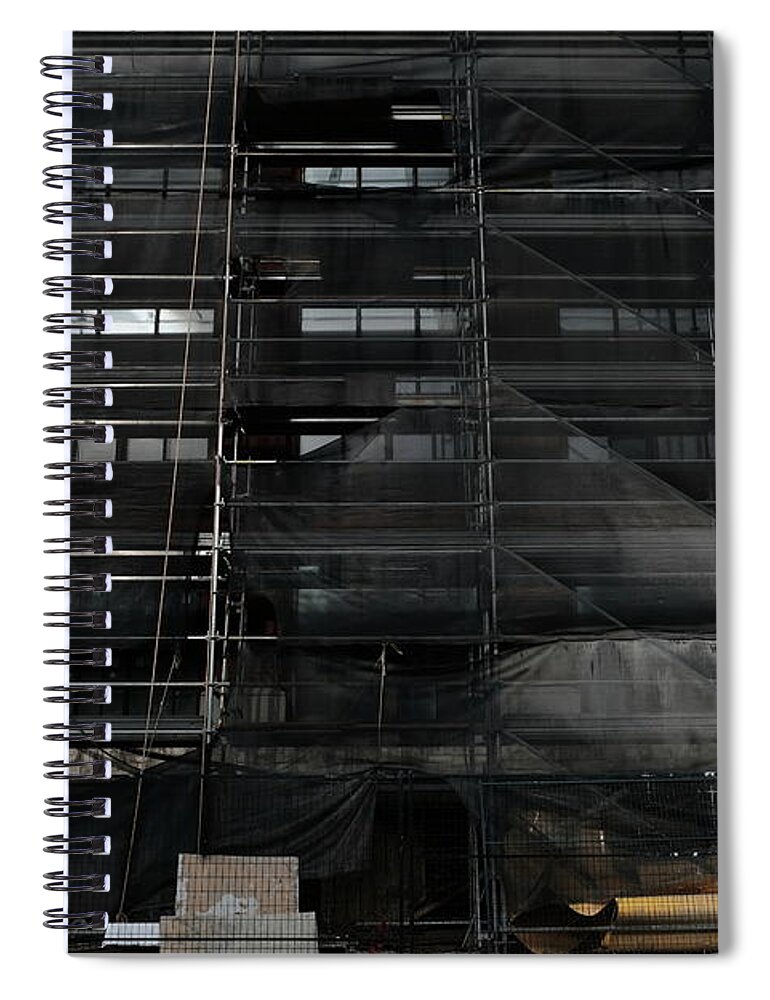 Urban Spiral Notebook featuring the photograph Somekinda Shadowland by Kreddible Trout