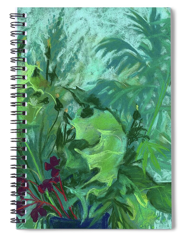 Soft Pastels Spiral Notebook featuring the pastel Sonchus and Mugwort by Julia Khoroshikh