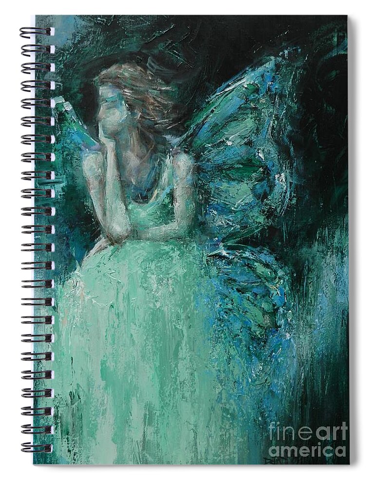 Woman Spiral Notebook featuring the painting Soul Searching by Dan Campbell