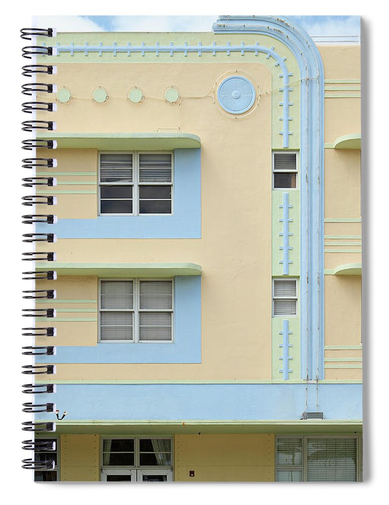 Built Structure Spiral Notebook featuring the photograph South Beach Architecture by S. Greg Panosian
