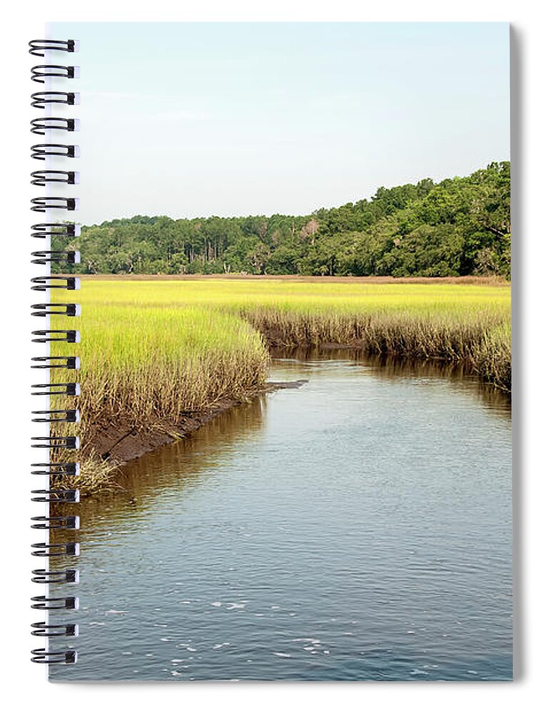Scenics Spiral Notebook featuring the photograph South Carolina Salt Marsh by M Timothy O'keefe