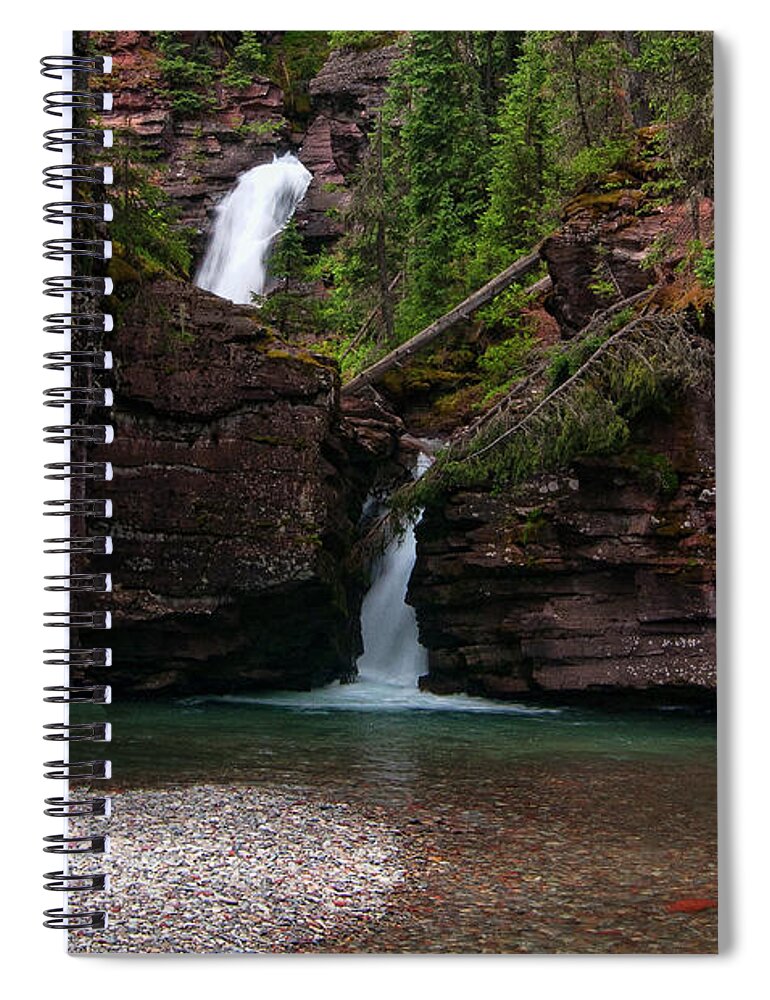 Colorado Spiral Notebook featuring the photograph South Fork Waterfall by Steve Stuller