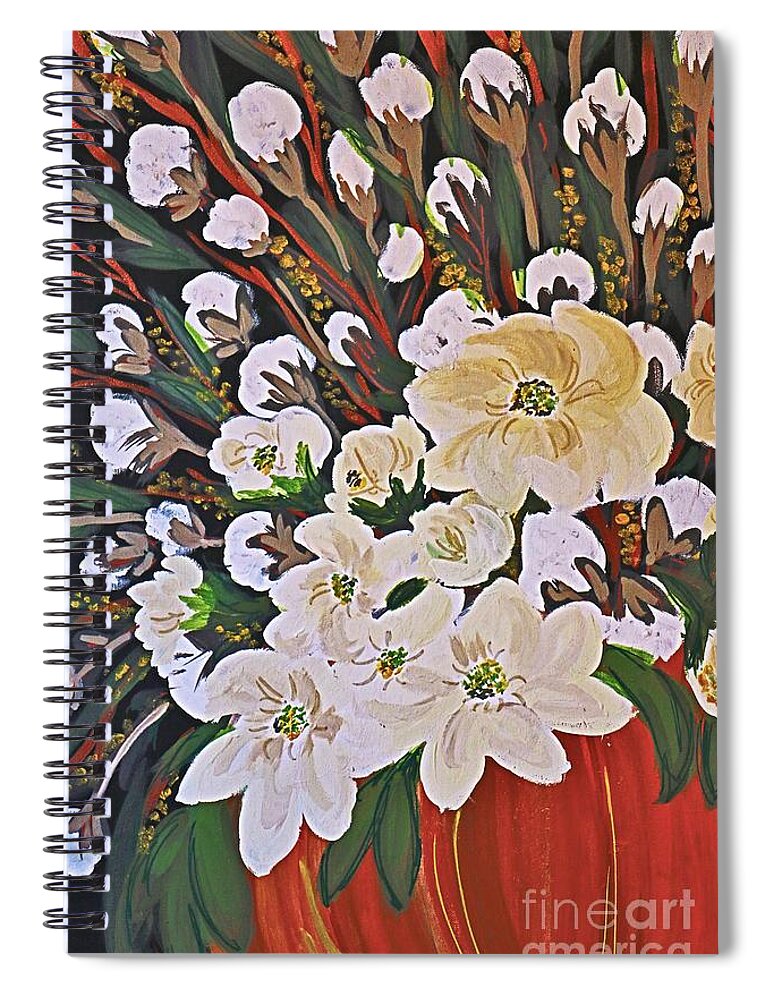 Prints Spiral Notebook featuring the painting Southern Centerpiece by Barbara Donovan