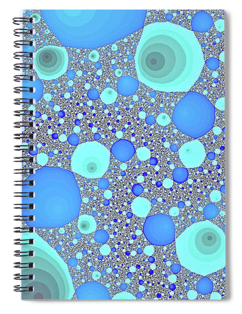 Abstract Spiral Notebook featuring the digital art Special Moonscape Blue Abstract Fine Art by Don Northup