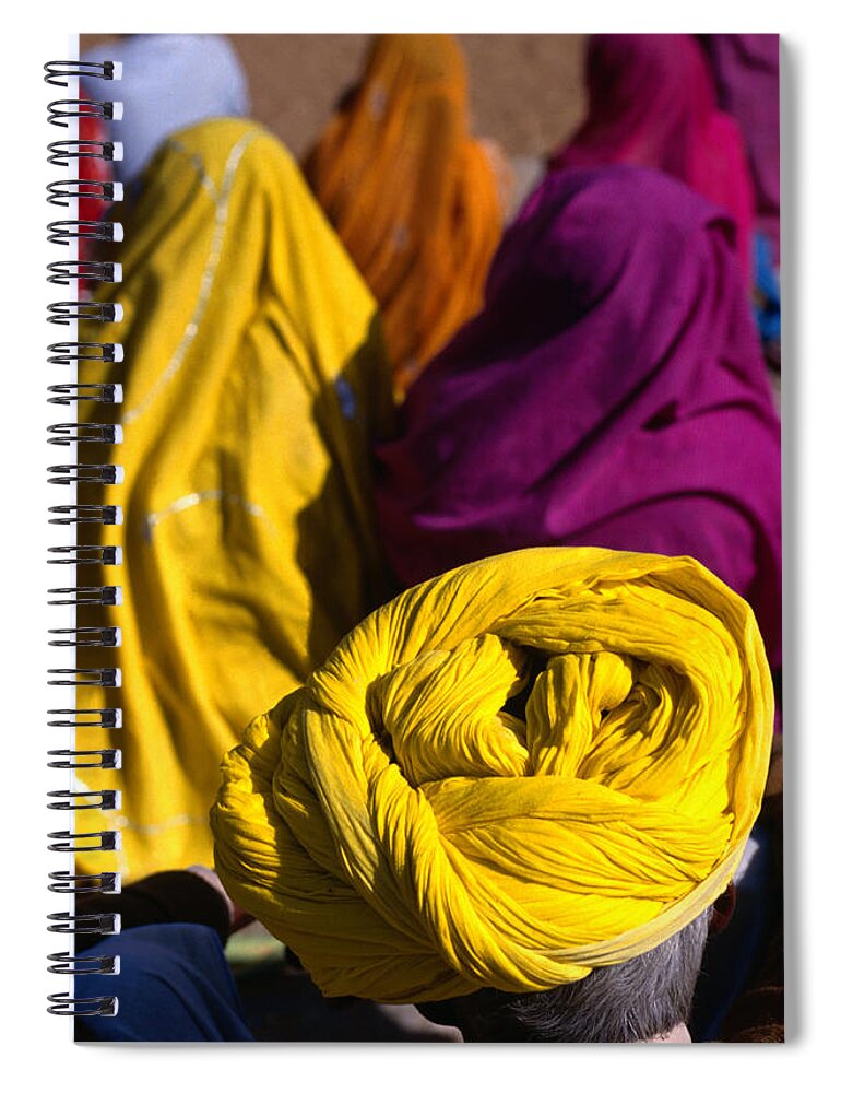 Headwear Spiral Notebook featuring the photograph Spectators At The Camel Judging At The by Dallas Stribley