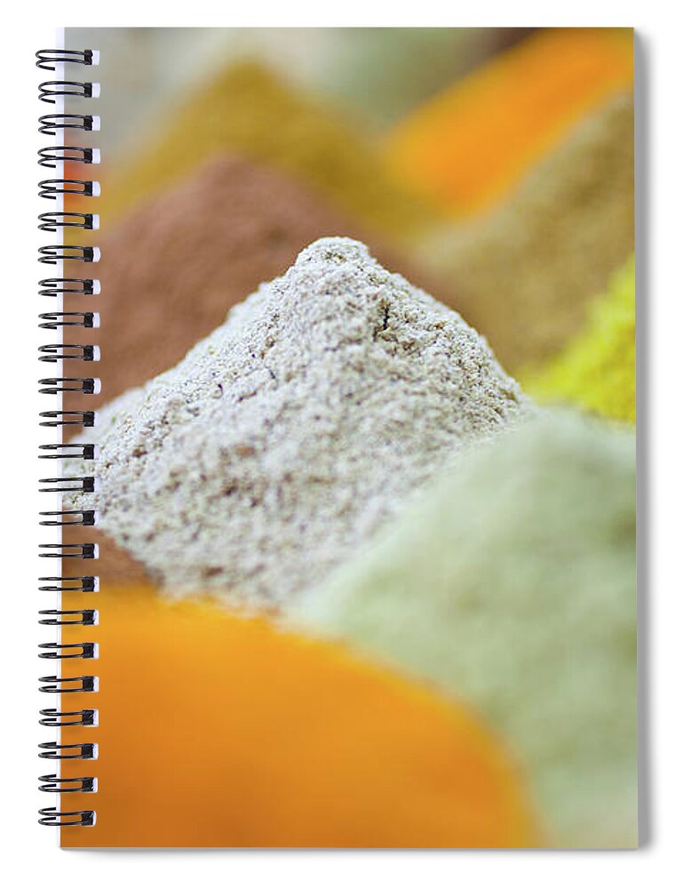 Heap Spiral Notebook featuring the photograph Spices by Helminadia