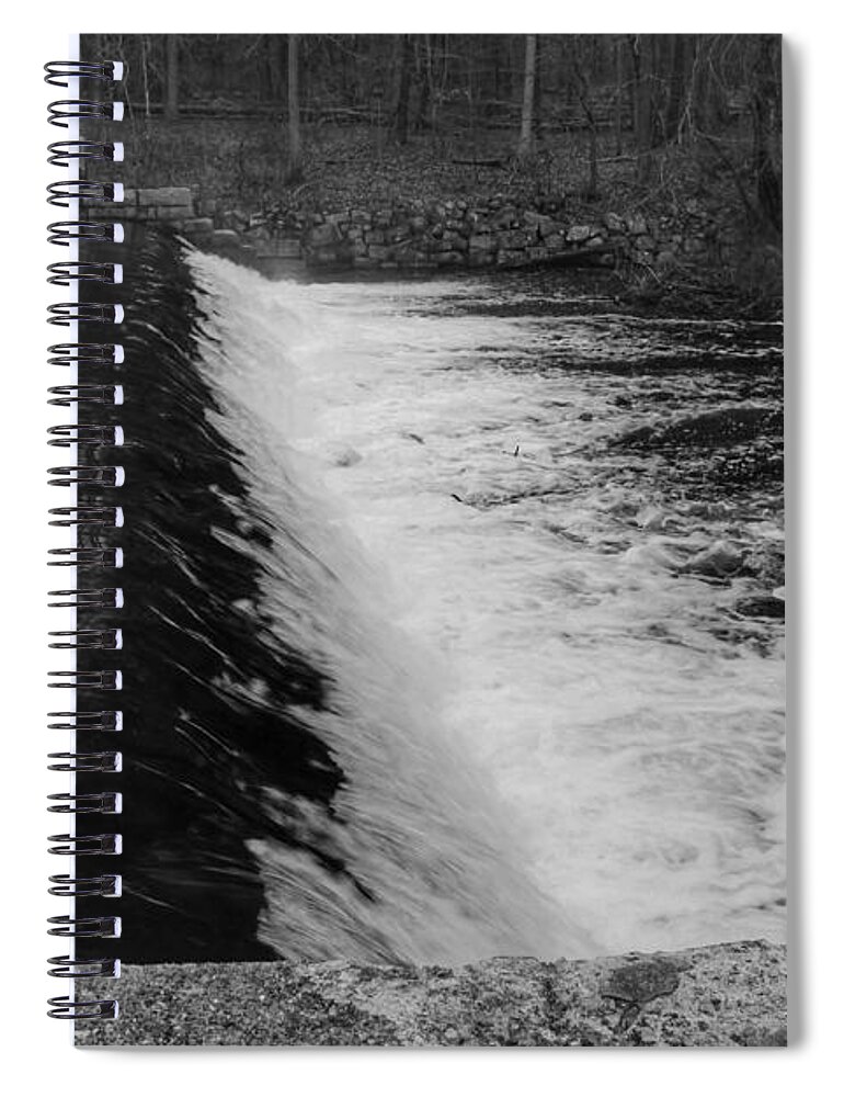 Waterloo Village Spiral Notebook featuring the photograph Spillway in Detail - Waterloo Village by Christopher Lotito