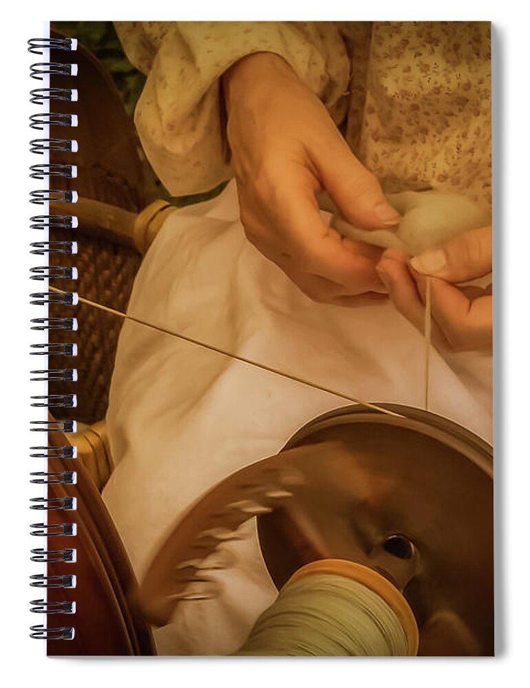 Fingers Spiral Notebook featuring the photograph Spinner by Guy Whiteley