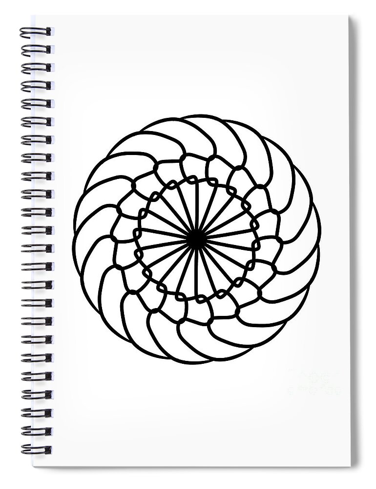 Spiral Spiral Notebook featuring the digital art Spiral Graphic Design by Delynn Addams
