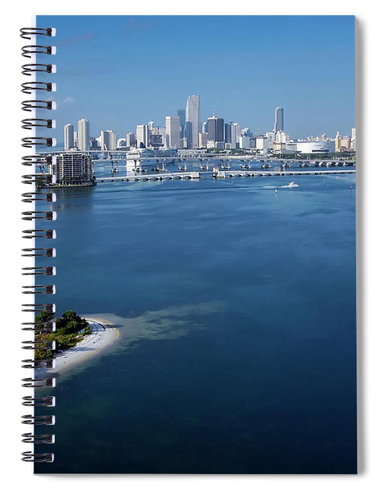 Clear Sky Spiral Notebook featuring the photograph Spoil Island Intracoastal Waterway by Scott B Smith Photography