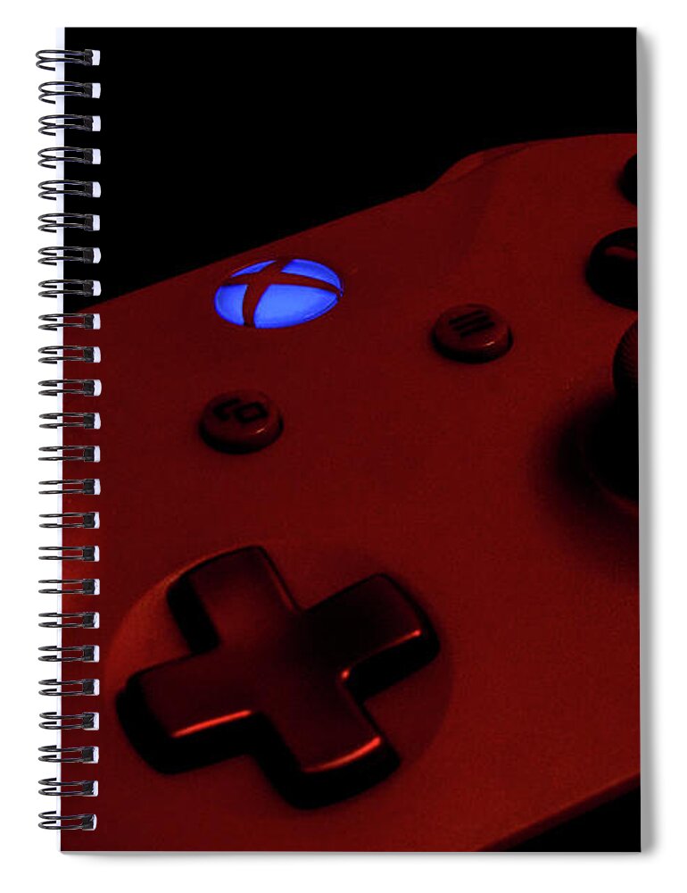 Xbox One Spiral Notebook featuring the photograph Sport Red Xbox Controller by Eric Hafner