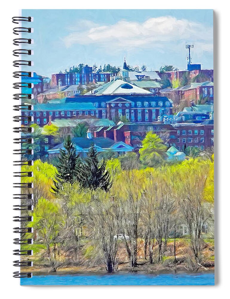Weeping Willows Spiral Notebook featuring the photograph Spring Campus by Carol Randall