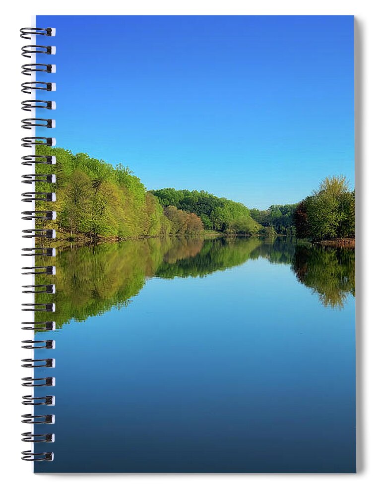 Needwood Spiral Notebook featuring the photograph Spring reflection by Izet Kapetanovic