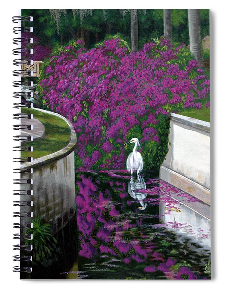 Landscape Spiral Notebook featuring the painting Spring Time at Booker Creek by Adrienne Dye