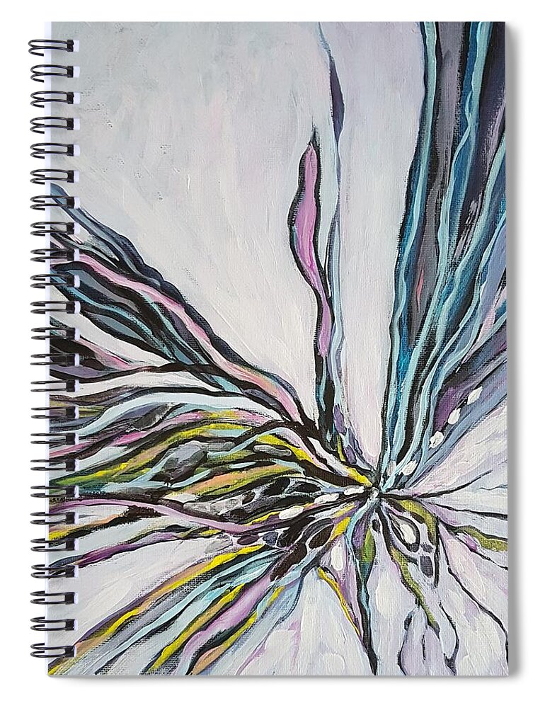 Snow Spiral Notebook featuring the painting Sprout by Jo Smoley