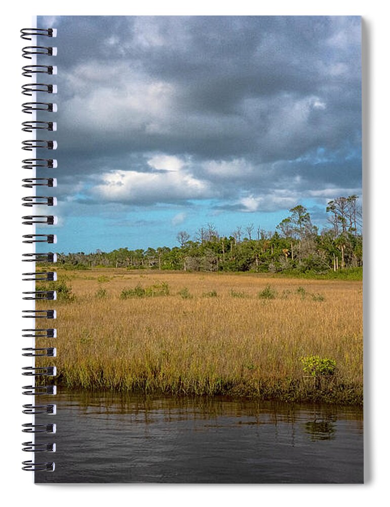 Barberville Roadside Yard Art And Produce Spiral Notebook featuring the photograph Spruce Creek Park by Tom Singleton