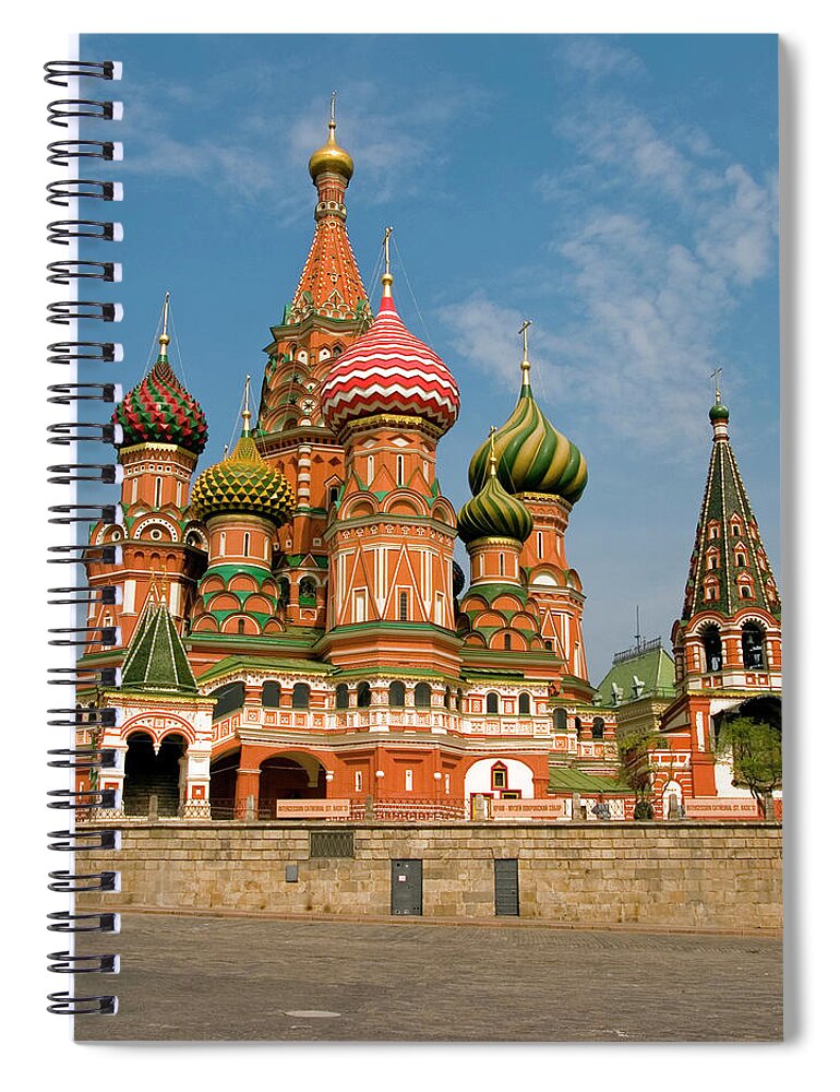Snow Spiral Notebook featuring the photograph St Basils Cathederal, Moscow by Holgs