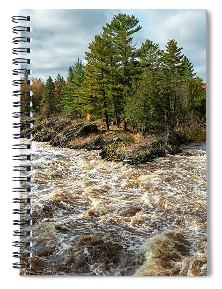 River Rapids Spiral Notebook featuring the photograph St. Louis River Rapids by Susan Rydberg