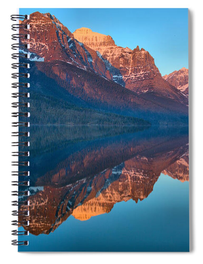 St Mary Spiral Notebook featuring the photograph St Mary Orange Sunrise Glow 2019 by Adam Jewell
